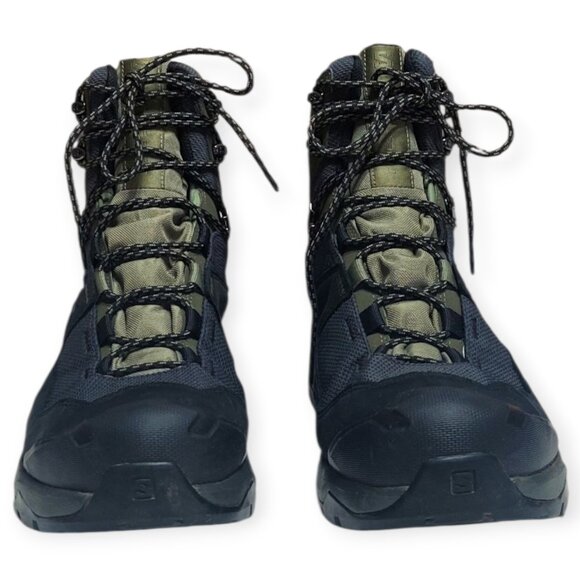 Salomon Quest Element GTX Men’s Hiking Boots Sz 14 Black Olive Green Waterproof - Picture 4 of 11